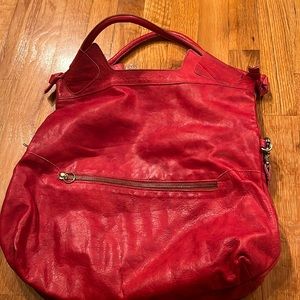 Foley + Corinna red leather purse